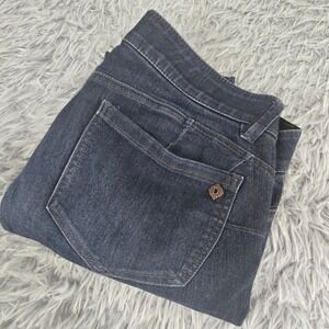 Democracy Absolution Straight Leg Jeans Womens 10 Dark Wash Indigo Blue Stretch